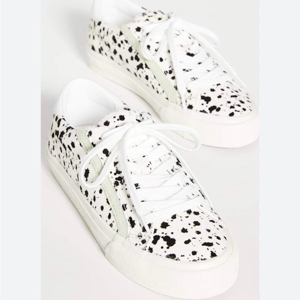 Madewell black and white fur sneakers